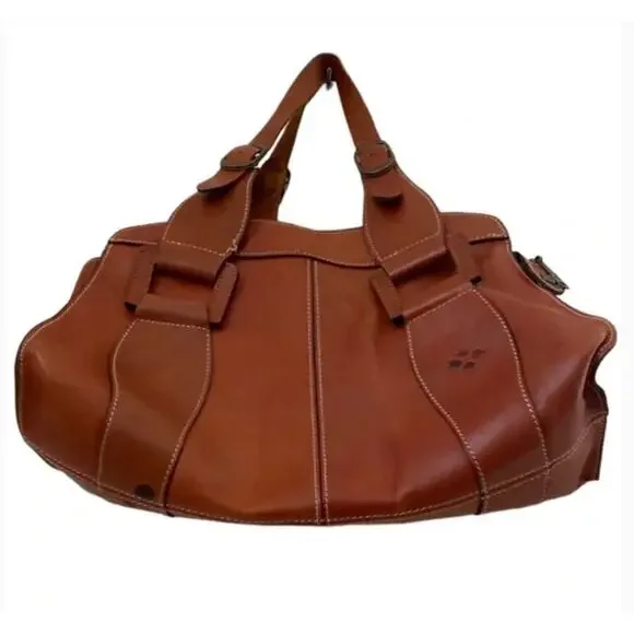 Patricia Nash Cognac Brown Leather Shoulderbag - Picture 4 of 5